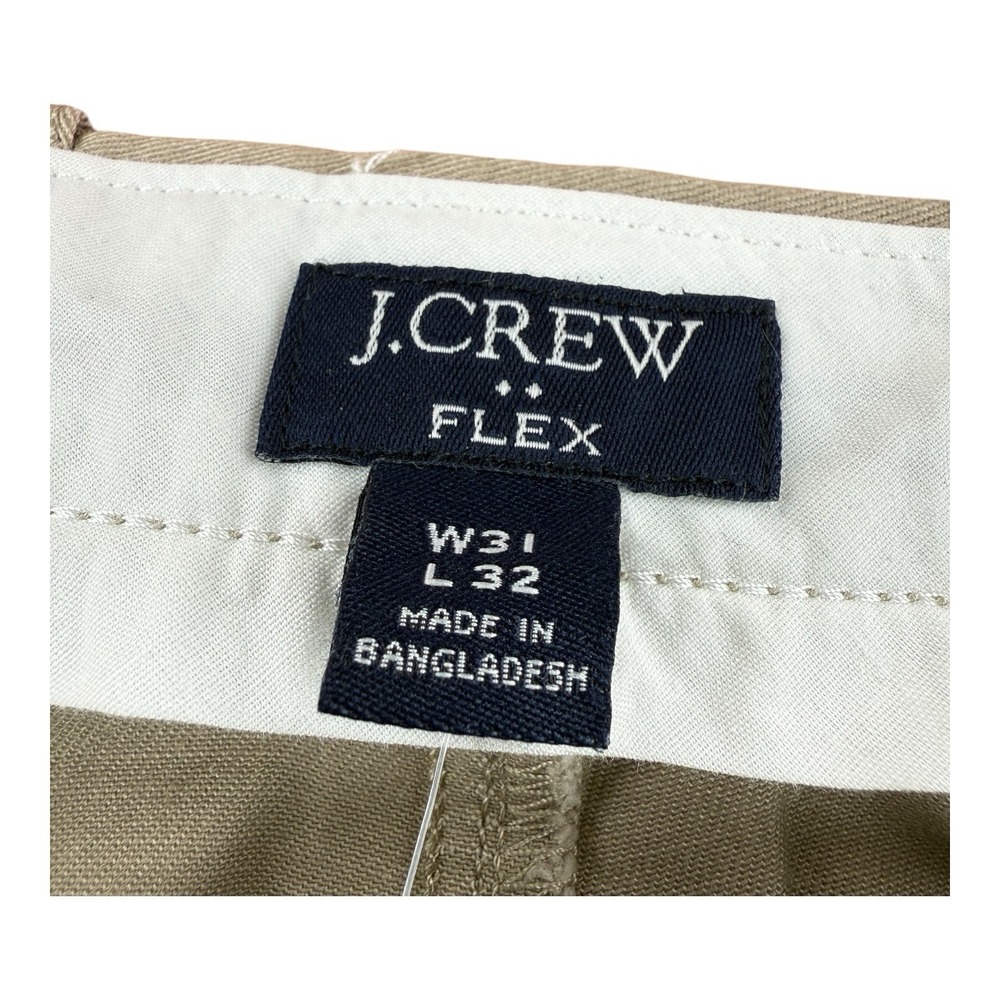 J.Crew NWT Slim Fit Flex Cotton Elastane Chino Pants Khaki Men's Size 31x32 - Picture 3 of 6